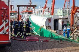 Brand op schip tijdens onderhoudswerkzaamheden in IJmuiden