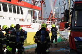 Brand op schip tijdens onderhoudswerkzaamheden in IJmuiden