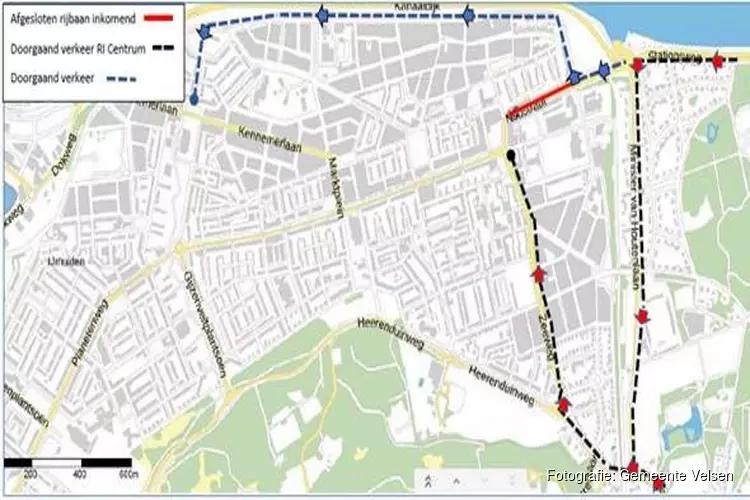 Ernstige verkeershinder De Noostraat in IJmuiden