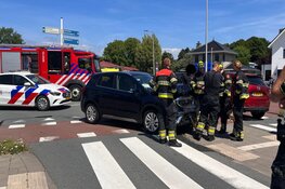 Verkeerschaos na aanrijding op rotonde in Driehuis