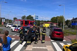 Verkeerschaos na aanrijding op rotonde in Driehuis