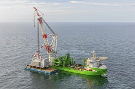 Topside Hollandse Kust (noord) voor  TenneT succesvol op jacket geplaatst