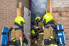 Brand in schuur in Santpoort-Noord