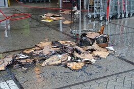 Brand in container door snel optreden personeel supermarkt erger voorkomen Santpoort-Noord