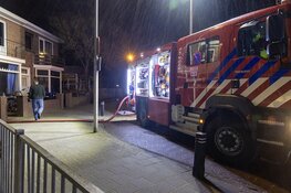 Brand in schuur aan de Edisonstraat in IJmuiden