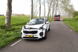 Deel boom valt op auto in Velsen-Zuid