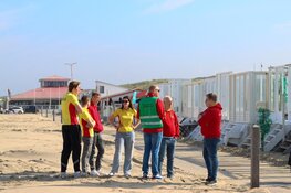 Brand in strandtent in Wijk aan Zee
