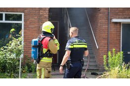 Brandweer redt kat uit brandende woning Velsen Noord