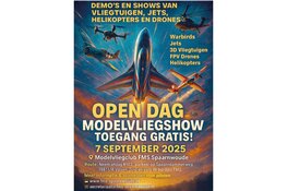 Open dag modelvliegclub FMS op 7 september