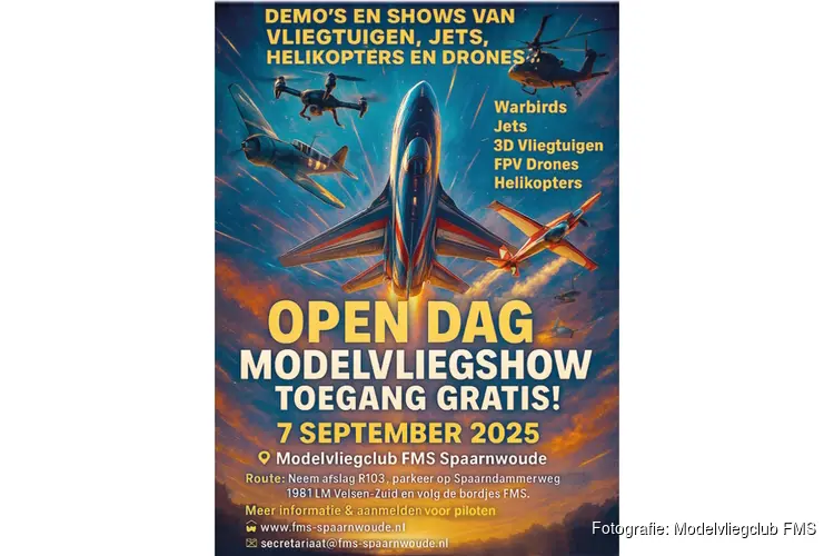 Open dag modelvliegclub FMS op 7 september