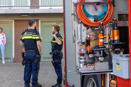 Brand in kelderbox van flat in IJmuiden