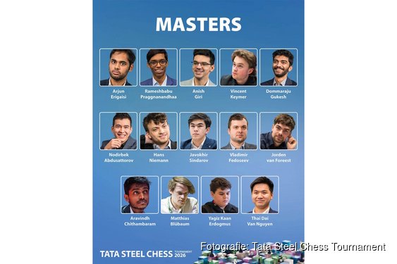 Helft WK-Kandidatentoernooi 2026 aan de start bij Tata Steel Chess Tournament 2026