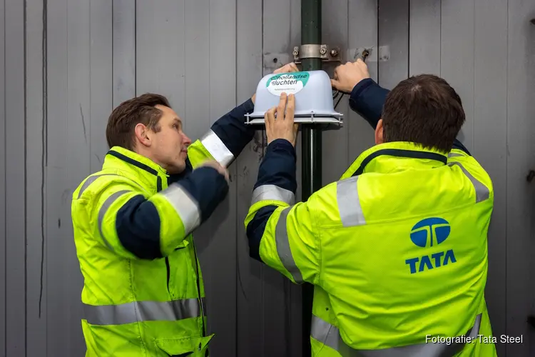 Fijnstofsensoren Hollandse Luchten op terrein Tata Steel