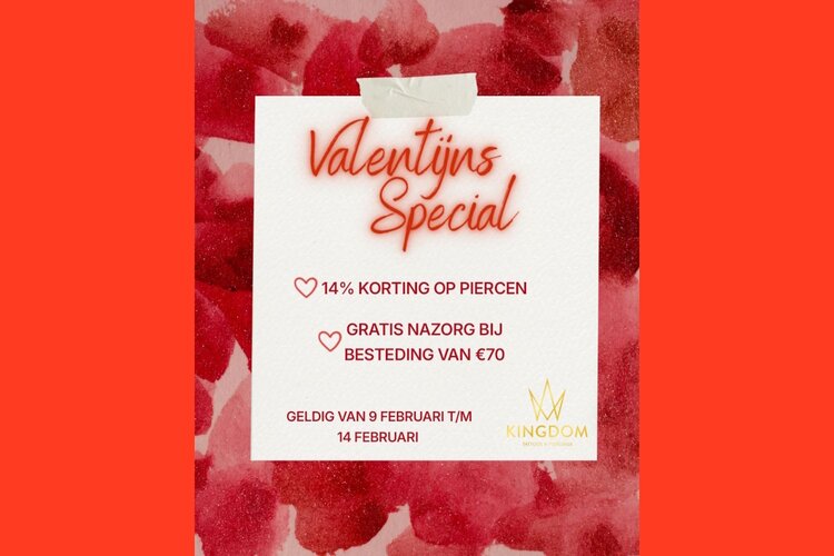 Valentijns Special bij Kingdom Tattoos & Piercings
