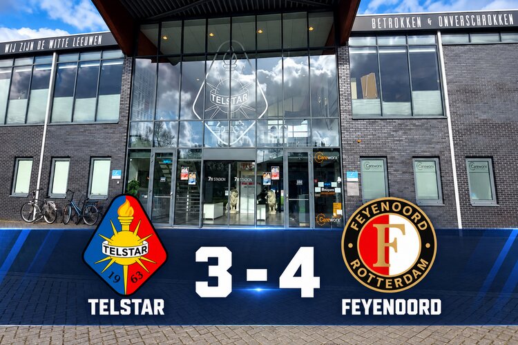 Feyenoord ontsnapt bij Telstar en verstevigt koppositie