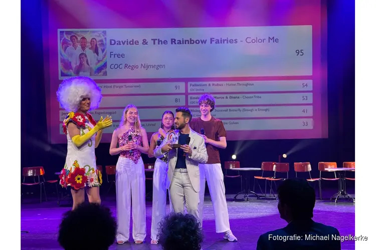 COC Regio Nijmegen Wint Finale COC Songfestival met Davide & The Rainbow Fairies en het lied Color Me Free