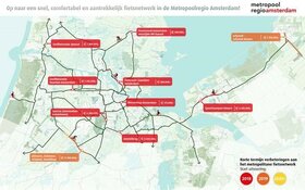 Overheden Metropoolregio Amsterdam bundelen investeringen voor hoogwaardig fietsroutenetwerk
