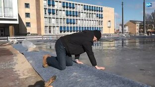 Dag en nacht bewaking bij het ijsbaantje van IJmuiden