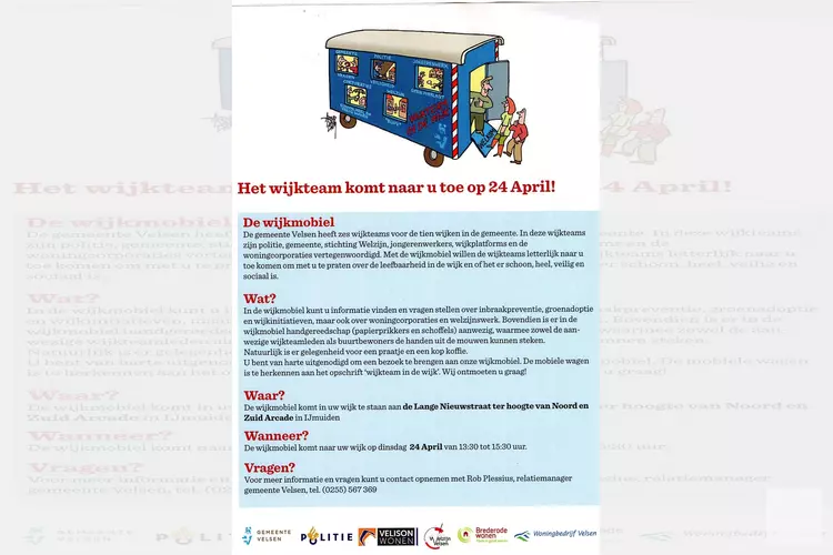 Wijkteam 24 april op de Lange Nieuwstraat!