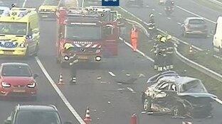 File op A9 in beide richtingen na ongelukken