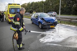 Gewonde en lange file door ongeval afrit A22