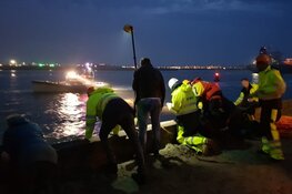 KNRM redt hond na metershoge sprong van Noordpier